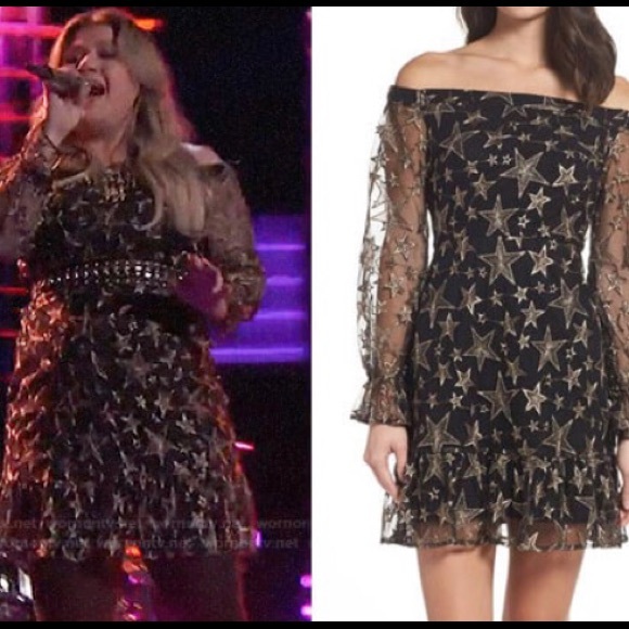 NWT Sam Edelman Black Gold Metallic Dress - Picture 2 of 5